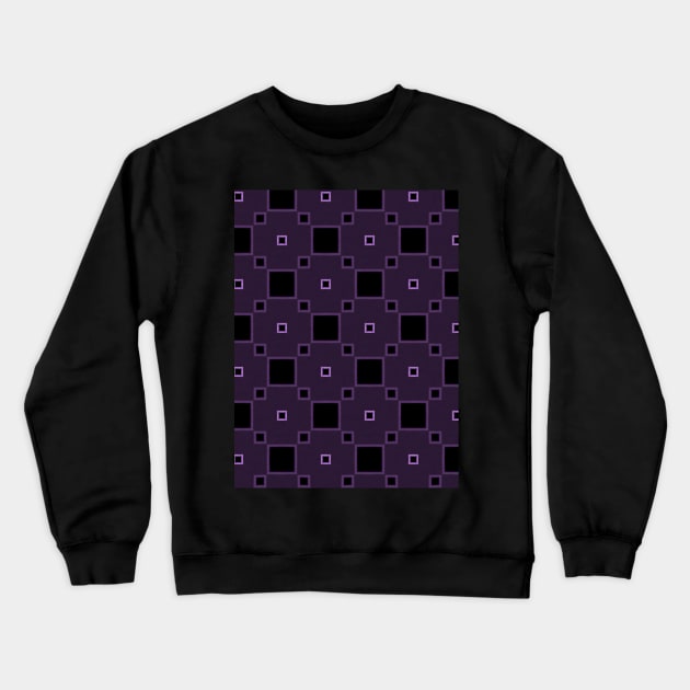 Big and small squares on purple Crewneck Sweatshirt by Uniquepixx